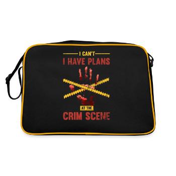 Je ne peux pas, j’ai des casseroles sur la scène du crime, - Sac Retro - noir/or - Dos