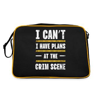 Je ne peux pas, j’ai des casseroles sur la scène du crime, - Sac Retro - noir/or - Dos