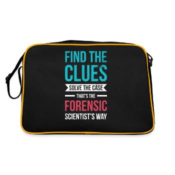 Trouver les indices, résoudre l’affaire, enquêteur - Sac Retro - noir/or - Dos