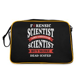Forensic scientist like a normal scientist, - Retro Bag - black/gold - Back