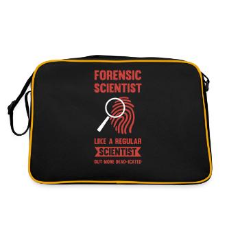 Forensic scientist like a normal scientist, - Retro Bag - black/gold - Back