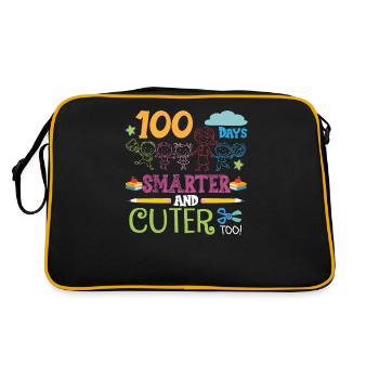 100 days smarter and cuter - Retro Bag - black/gold - Back