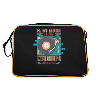 Record player collecting, vinyl record - Retro Bag - black/gold - Back