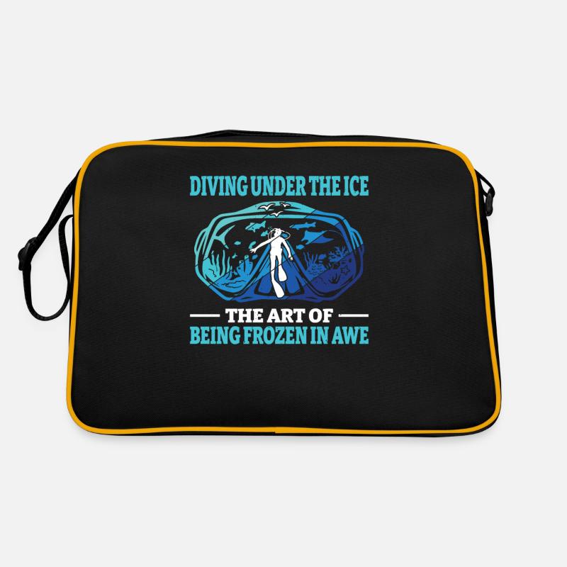 Diving under the ice, loons Retro Bag
