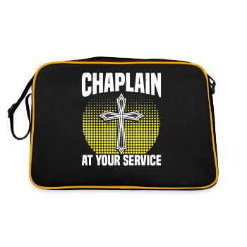 Seelsorger Zu Ihren Diensten, Kaplan - Retro Tasche - Schwarz/Gold - Hinten