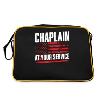 Seelsorger Zu Ihren Diensten, Kaplan - Retro Tasche - Schwarz/Gold - Hinten