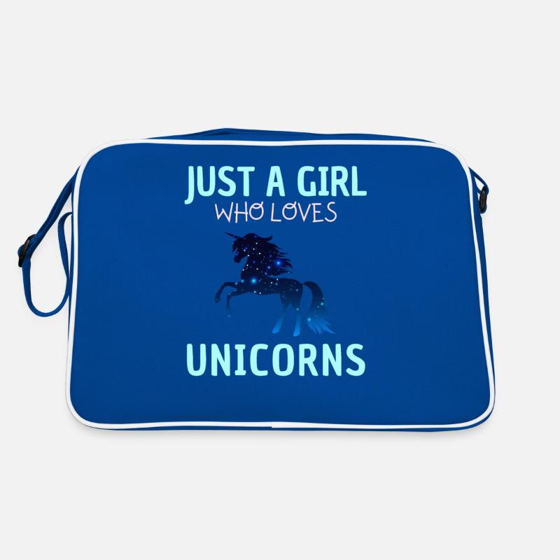 Nur Ein Mädchen, Das Einhörner Liebt. Retro Tasche
