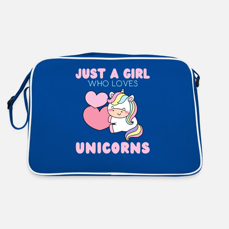 Nur Ein Mädchen, Das Einhörner Liebt. Retro Tasche