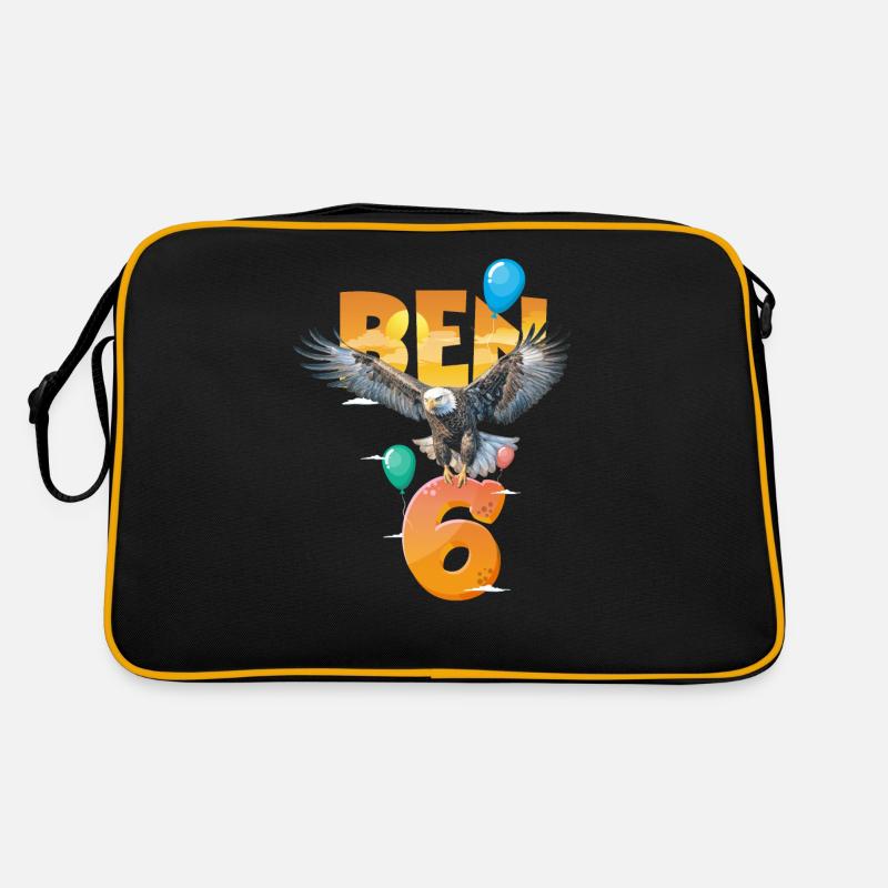 Bald eagle design for sixth birthday Retro Bag