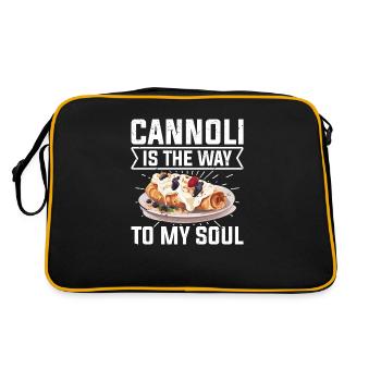 Cannoli Cream Cannellini Sweet Sicilian - Retro Bag - black/gold - Back