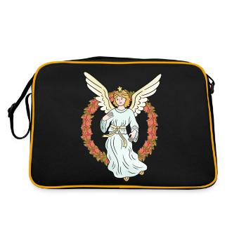 Guardian Angel Protector Angel Rosary Spiritual - Retro Bag - black/gold - Back