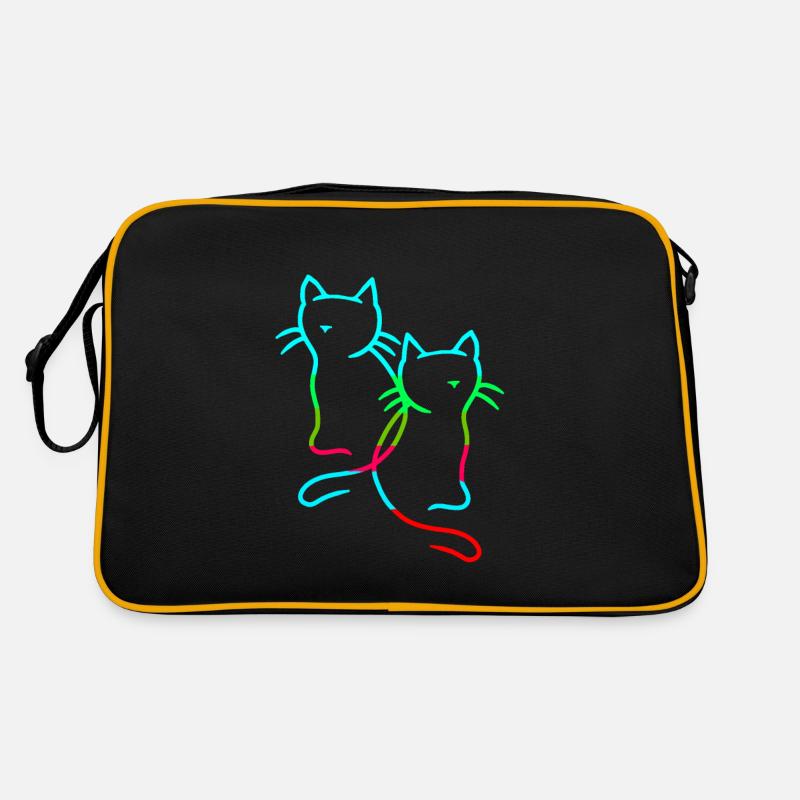 80er 90edr Rretro Vintage Katzen Katze Kätzchen Retro Tasche