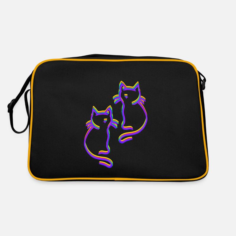 Regenbogen Katzen LGBT Retro Tasche