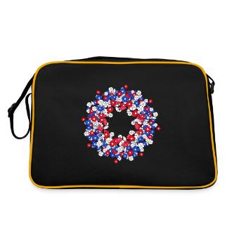 fleur fleurs fleurs fleurs couronne - Sac Retro - noir/or - Dos