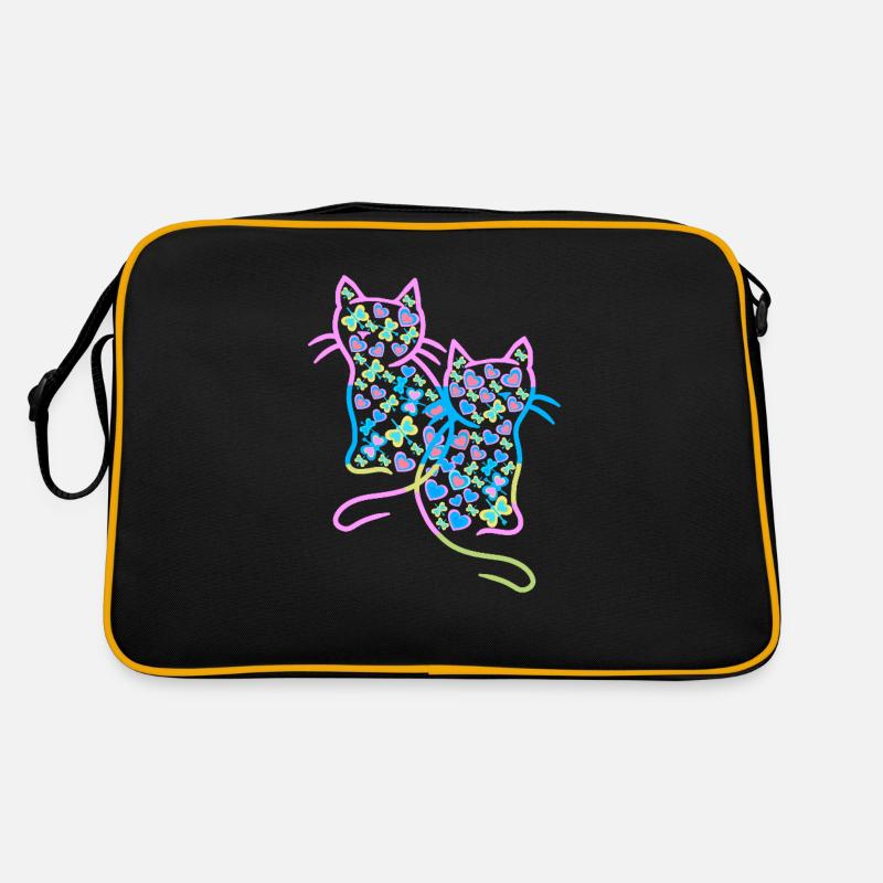 Katze Katzen Kind Kinder Retro Tasche
