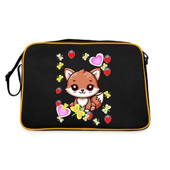 années 80 90 renard renards enfants vintage rétro - Sac Retro - noir/or - Dos