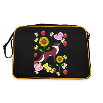 Années 80 Années 90 Renard Renards Rétro Enfants Été - Sac Retro - noir/or - Dos