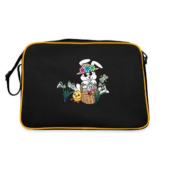 Easter Easter Bunny Easter Eggs Kids Easter Eggs - Retro Bag - black/gold - Back