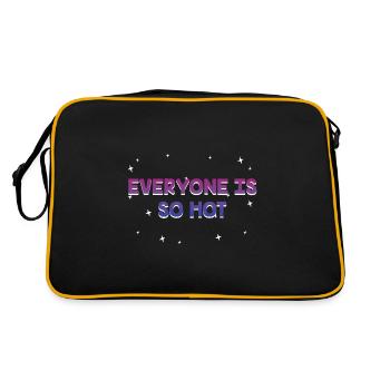 Everyone Is So Hot Bisexual LGBTQ Bi Pride Single - Retro Bag - black/gold - Back