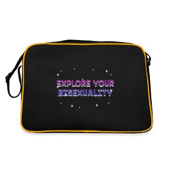 Explorez votre Bisexualité Bisexuelle LGBTQ Bi Pride - Sac Retro - noir/or - Dos