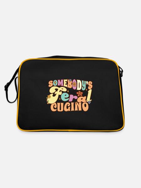Quelqu’un Feral Cugino Cousin Italien Sauvage - Sac Retro - noir/or - Dos