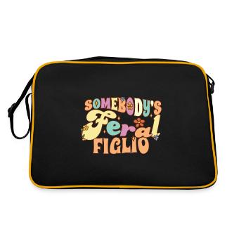 Quelqu’un Fils Italien Figlio Famille Sauvage - Sac Retro - noir/or - Dos