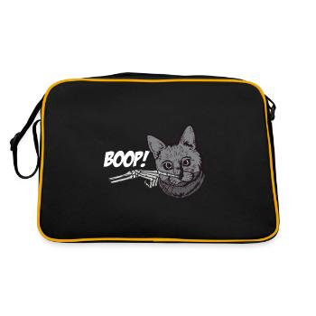 Squelette Main Chat Noir Spooky Halloween Grunge - Sac Retro - noir/or - Dos