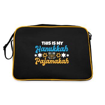 This Is My Hanukkah Pajamakah Jewish Matching - Retro Bag - black/gold - Back