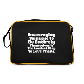 Growth Mindset Life Wisdom Inspirational Quote - Retro Bag - black/gold - Back