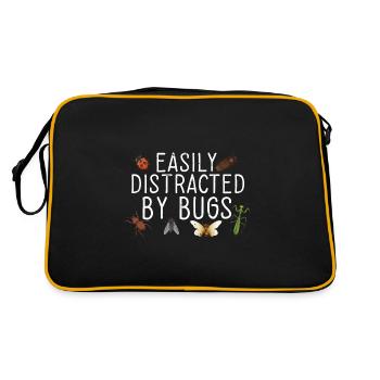 Entomologist Bug Science Easily Distracted By Bugs - Retro Bag - black/gold - Back