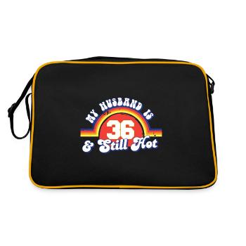 My Husband Is 36 And Still Hot Proud Wife 36th - Retro Bag - black/gold - Back