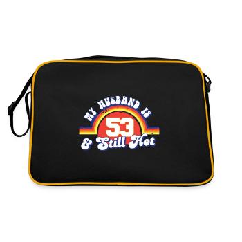 My Husband Is 53 And Still Hot Proud Wife 53rd - Retro Bag - black/gold - Back