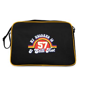 My Husband Is 57 And Still Hot Proud Wife 57th - Retro Bag - black/gold - Back