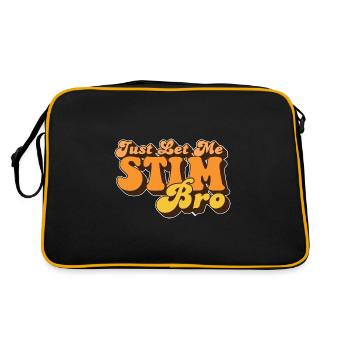 Just Let Me Stim Bro Autism Awareness Love - Retro Tasche - Schwarz/Gold - Hinten