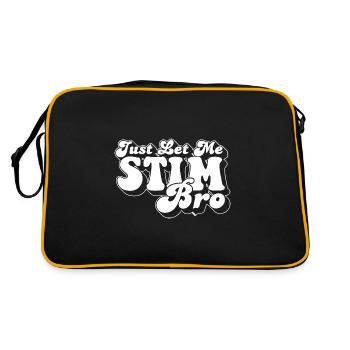 Autism Awareness Just Let Me Stim Bro Love - Retro Tasche - Schwarz/Gold - Hinten