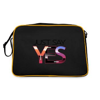 Just say yes - Retro Bag - black/gold - Back