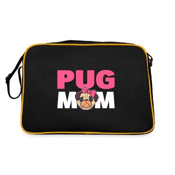 Pug Mom Pug Parent - Retro Bag - black/gold - Back