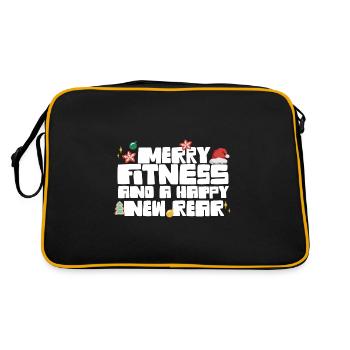 Merry Fitness And A Happy New Rear Christmas Gym - Retro Bag - black/gold - Back