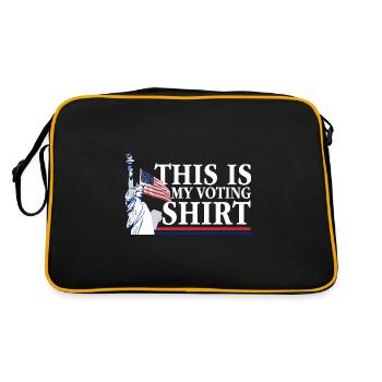 C'est ma chemise de vote pour les élections politiques - Sac Retro - noir/or - Dos