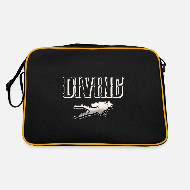 Taucher Tauchen Retro Tasche