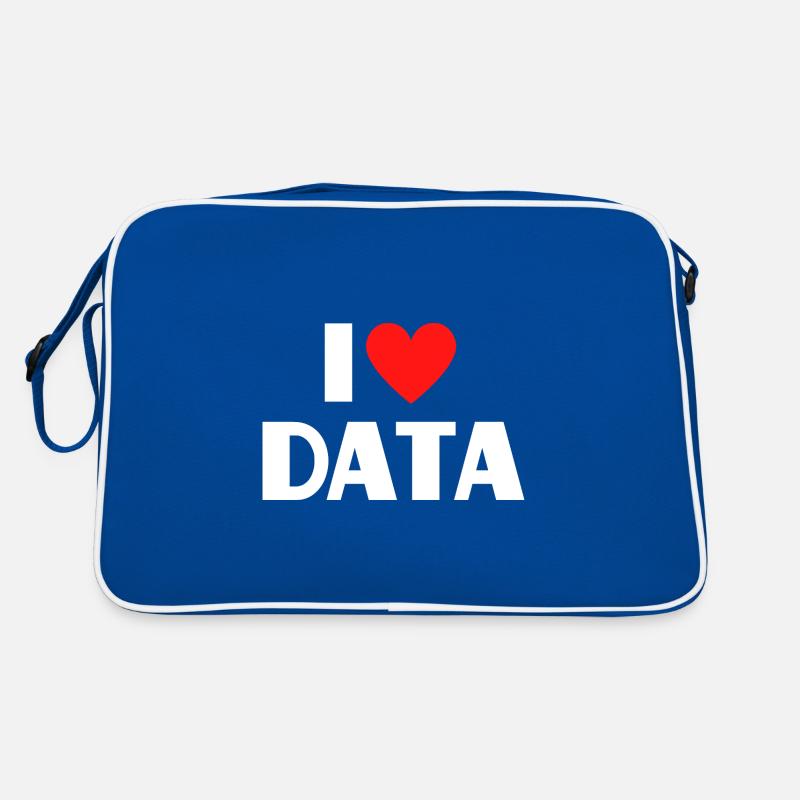 Ich liebe Daten Lustiger Computer Nerd Spruch Retro Tasche