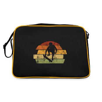 Skateboarder Skateboard Skater Skate Skateing - Retro Bag - black/gold - Back