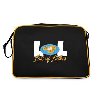 Lot Of Latkes Happy Hanukkah Jewish Costume - Retro Bag - black/gold - Back