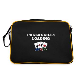 Poker Skills Loading Gambler Casino Gambling - Retro Tasche - Schwarz/Gold - Hinten