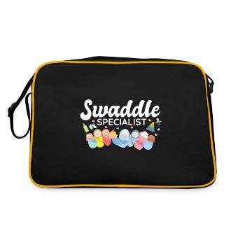 Swaddle Specialist Postpartum Labor And Delivery - Retro Tasche - Schwarz/Gold - Hinten