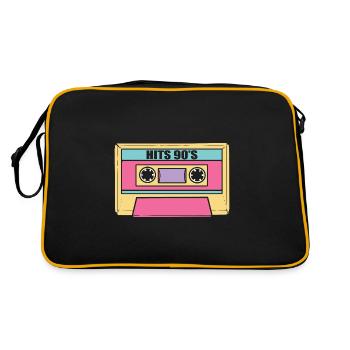 90's Hits Musiker - Retro Tasche - Schwarz/Gold - Hinten
