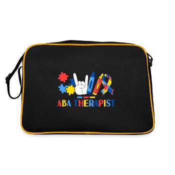 Thérapeute ABA Analyse comportementale appliquée - Sac Retro - noir/or - Dos