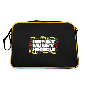 i Support Every HBCU Student Alumni Black Teacher - Retro Bag - black/gold - Back