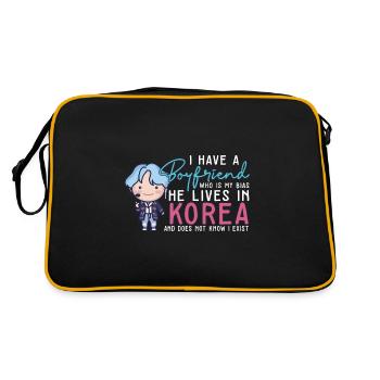Kpop Idol Fan K Amant de drame J’aime la Corée J’ai un - Sac Retro - noir/or - Dos