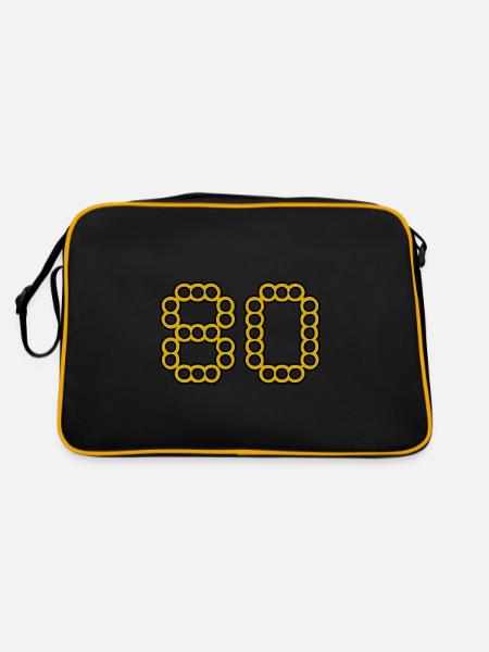 80. 80 YEARS. 80th ANNIVERSARY. 80 YEARS ANNIVERSARY. - Retro Bag - black/gold - Back